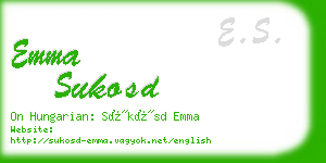 emma sukosd business card